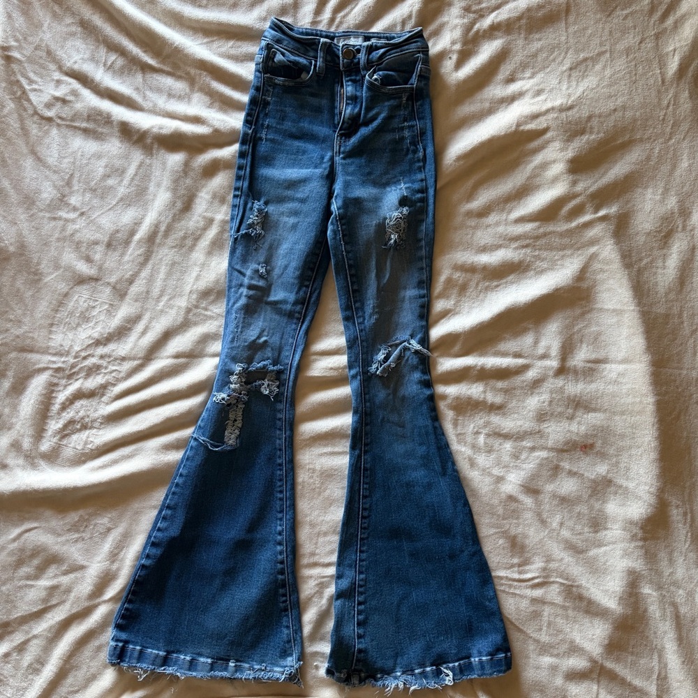 Kancan Ultra High Rise Super Flare Jeans